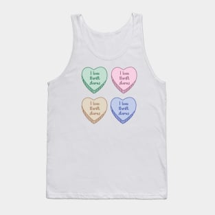 I Love Thrift Stores Heart Shapes Tank Top